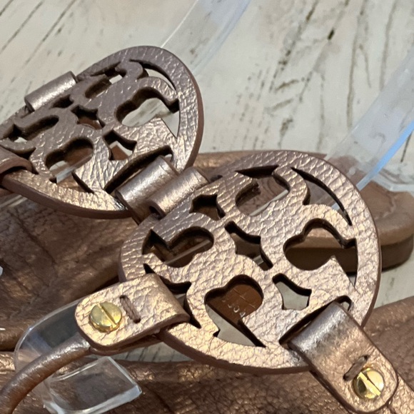 Tory Burch Millar Rose Gold Sandals Thong size 6.5 - Picture 7 of 9